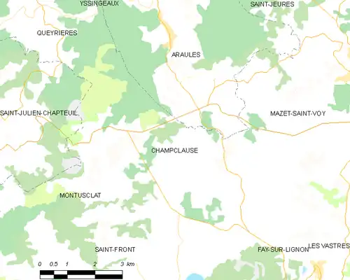 Detailkaart van de gemeente