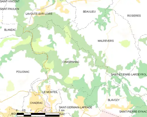 Detailkaart van de gemeente