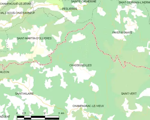 Detailkaart van de gemeente