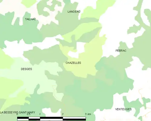 Detailkaart van de gemeente