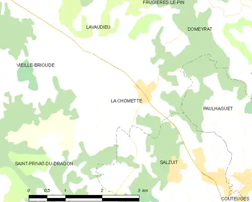 Detailkaart van de gemeente