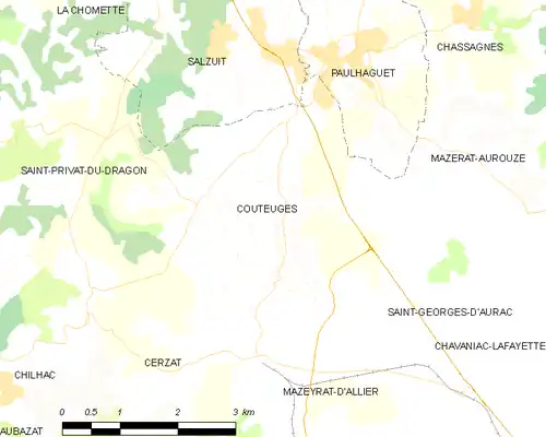 Detailkaart van de gemeente