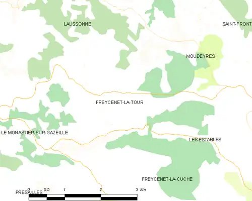 Detailkaart van de gemeente