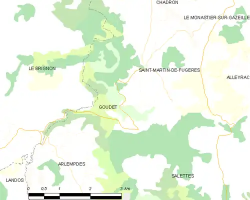 Detailkaart van de gemeente