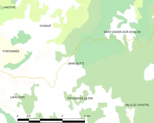 Detailkaart van de gemeente