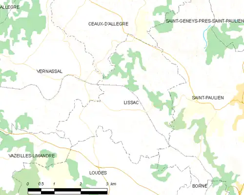 Detailkaart van de gemeente