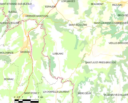 Detailkaart van de gemeente