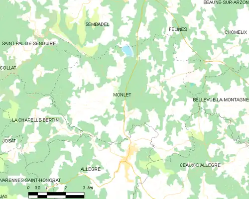 Detailkaart van de gemeente