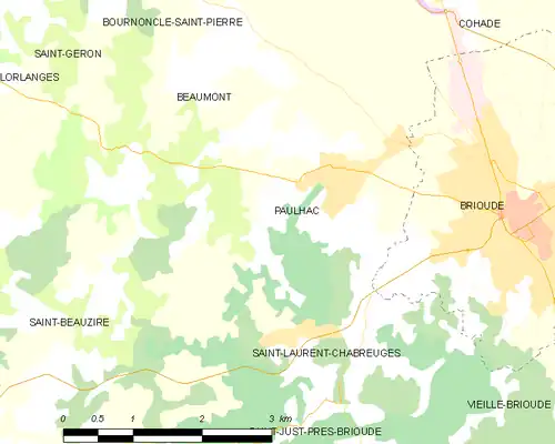 Detailkaart van de gemeente