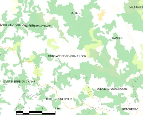 Detailkaart van de gemeente