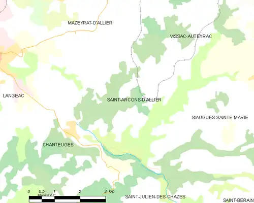Detailkaart van de gemeente
