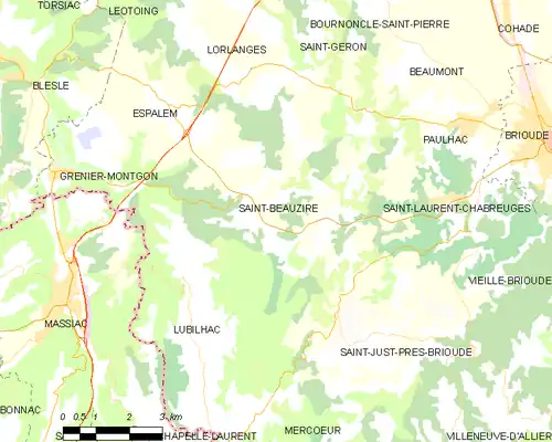 Detailkaart van de gemeente