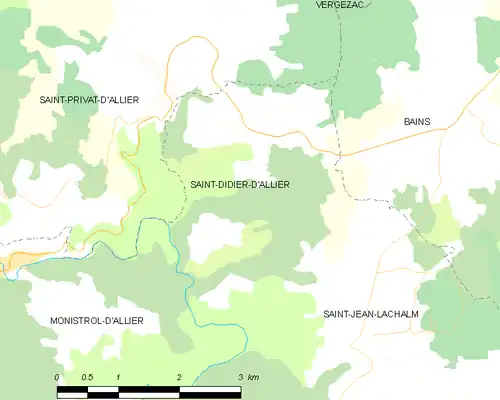 Detailkaart van de gemeente