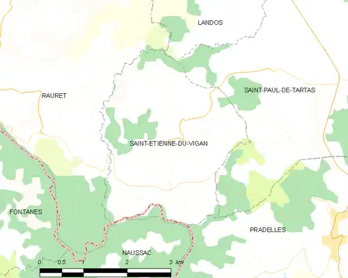 Detailkaart van de gemeente