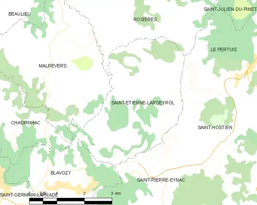 Detailkaart van de gemeente