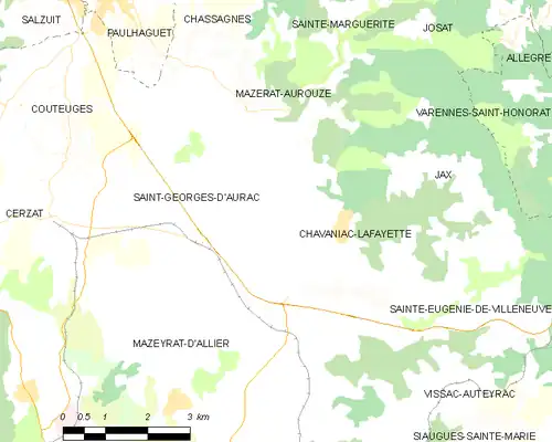 Detailkaart van de gemeente