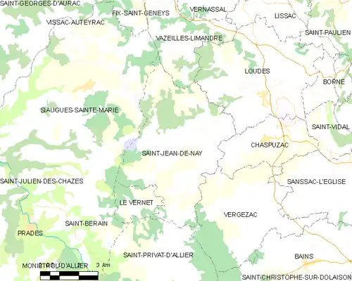 Detailkaart van de gemeente