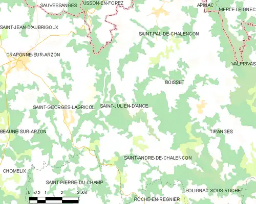 Detailkaart van de gemeente