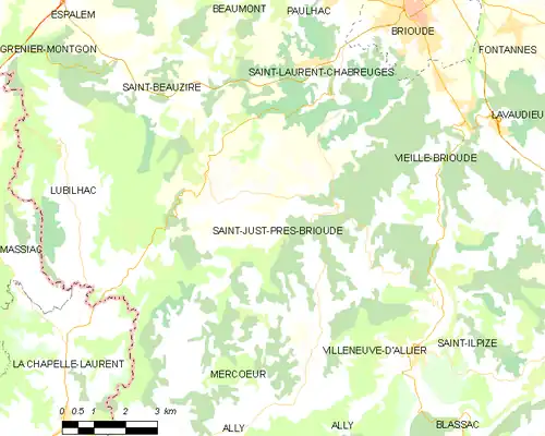 Detailkaart van de gemeente