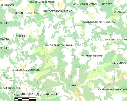 Detailkaart van de gemeente