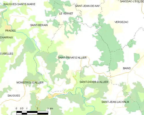 Detailkaart van de gemeente