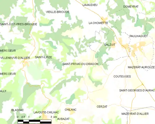 Detailkaart van de gemeente