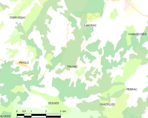 Detailkaart van de gemeente