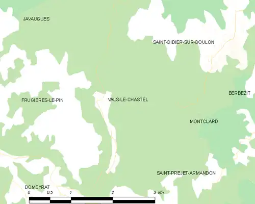 Detailkaart van de gemeente