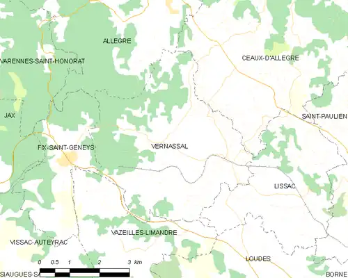 Detailkaart van de gemeente