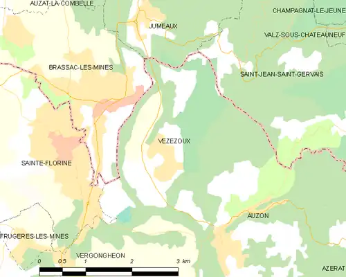 Detailkaart van de gemeente