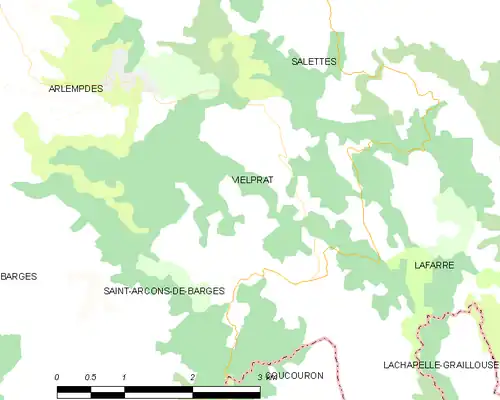 Detailkaart van de gemeente