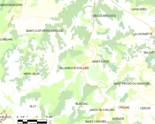 Detailkaart van de gemeente