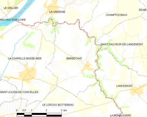 Detailkaart van de gemeente