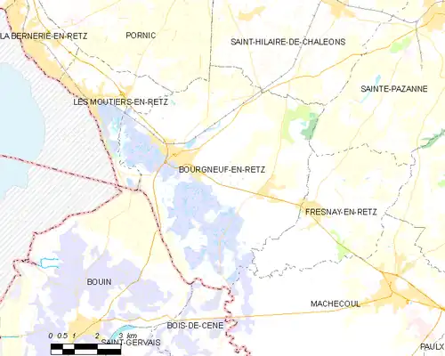 Detailkaart van de gemeente