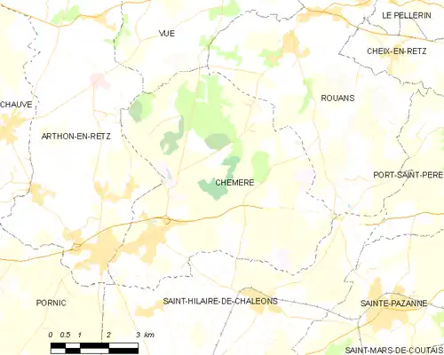 Detailkaart van de gemeente