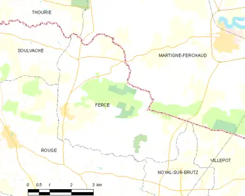 Detailkaart van de gemeente