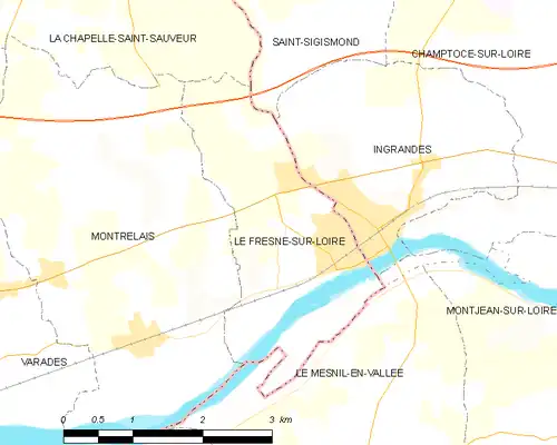 Detailkaart van de gemeente