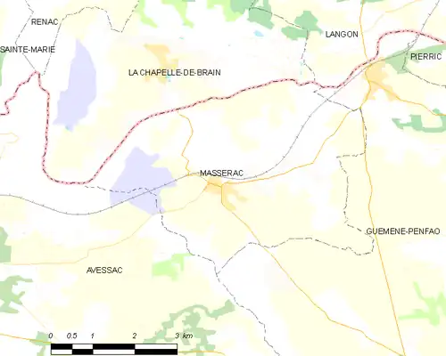 Detailkaart van de gemeente