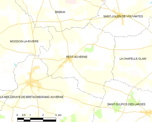 Detailkaart van de gemeente