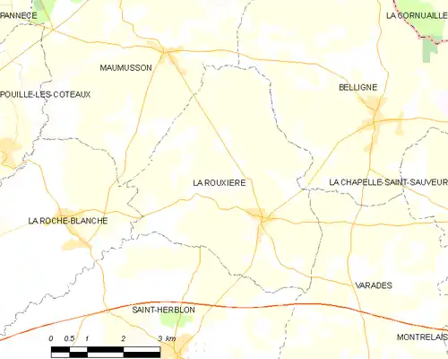 Detailkaart van de gemeente