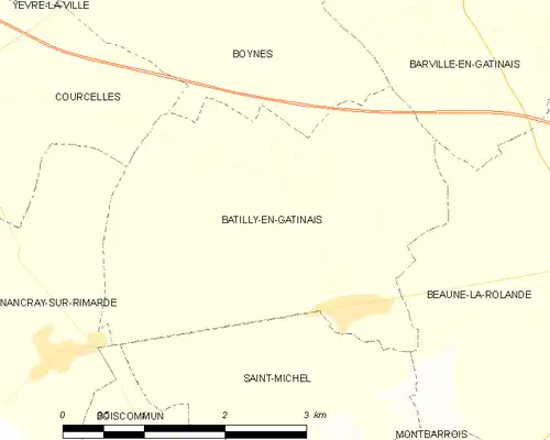 Detailkaart van de gemeente