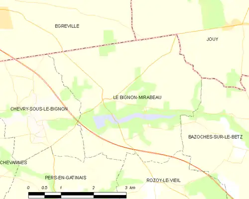 Detailkaart van de gemeente