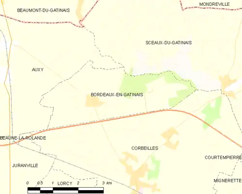 Detailkaart van de gemeente