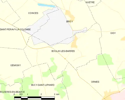 Detailkaart van de gemeente