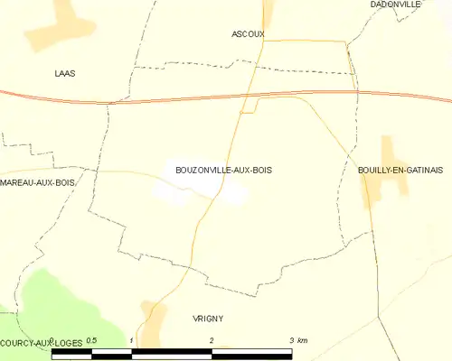 Detailkaart van de gemeente