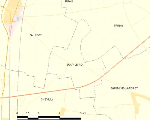 Detailkaart van de gemeente