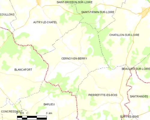 Detailkaart van de gemeente