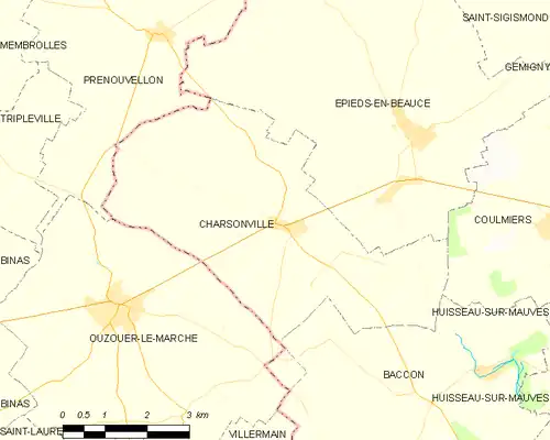 Detailkaart van de gemeente