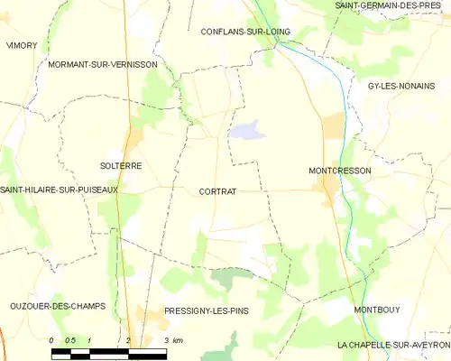 Detailkaart van de gemeente