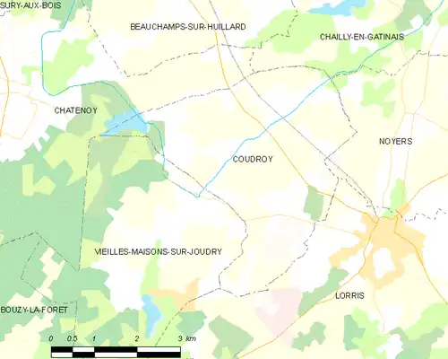 Detailkaart van de gemeente